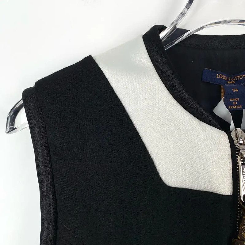 Louis Vuitton Louis Vuitton Color Block Wool Blend Dress 0089 Size XXS / US 00 / IT 34 - 3 Thumbnail