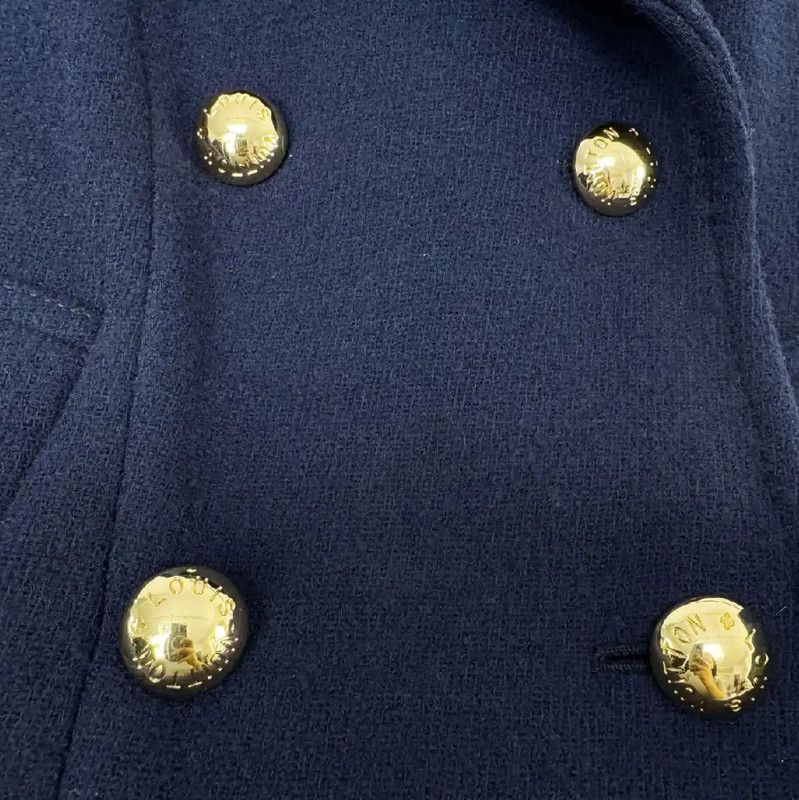 Louis Vuitton Louis Vuitton Women's Blue Coat Size S 0089 Size S / US 4 / IT 40 - 6 Thumbnail