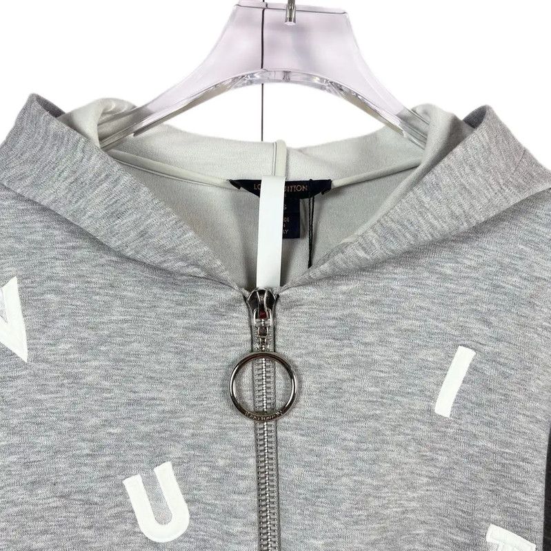 Louis Vuitton Louis Vuitton Women's Gray Cotton Jacket 0089 Size XS / US 0-2 / IT 36-38 - 3 Thumbnail