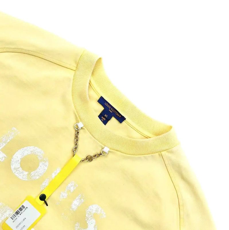 Louis Vuitton Louis Vuitton Bright Yellow Cotton Women's T-Shirt 0089 Size XS / US 0-2 / IT 36-38 - 3 Thumbnail