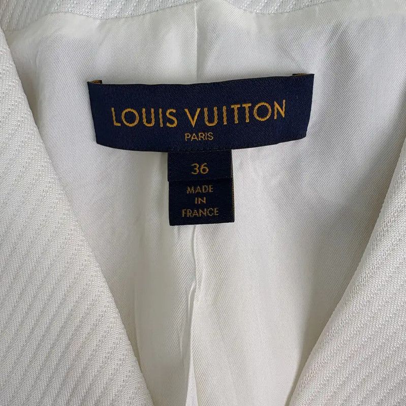 Louis Vuitton Louis Vuitton White Cotton Women's Jacket 0089 Size S / US 4 / IT 40 - 3 Thumbnail