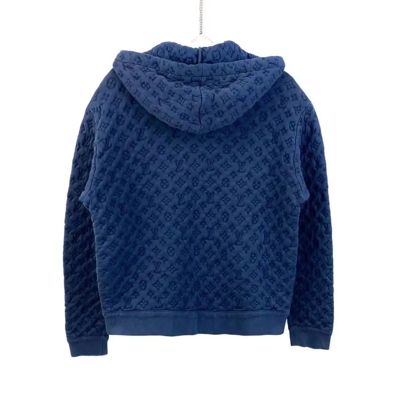 Louis Vuitton Louis Vuitton Blue Cotton Jacket for Women 0089 Size XS / US 0-2 / IT 36-38 - 2 Thumbnail