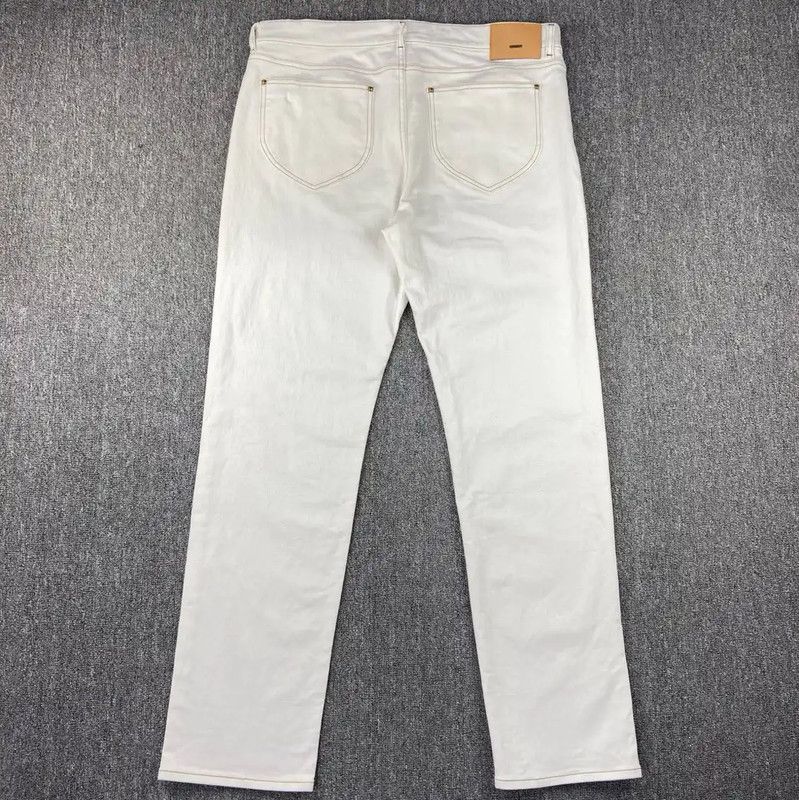 Louis Vuitton Louis Vuitton White Cotton Wide-Leg Jeans 0089 Size 30" / US 8 / IT 44 - 2 Thumbnail