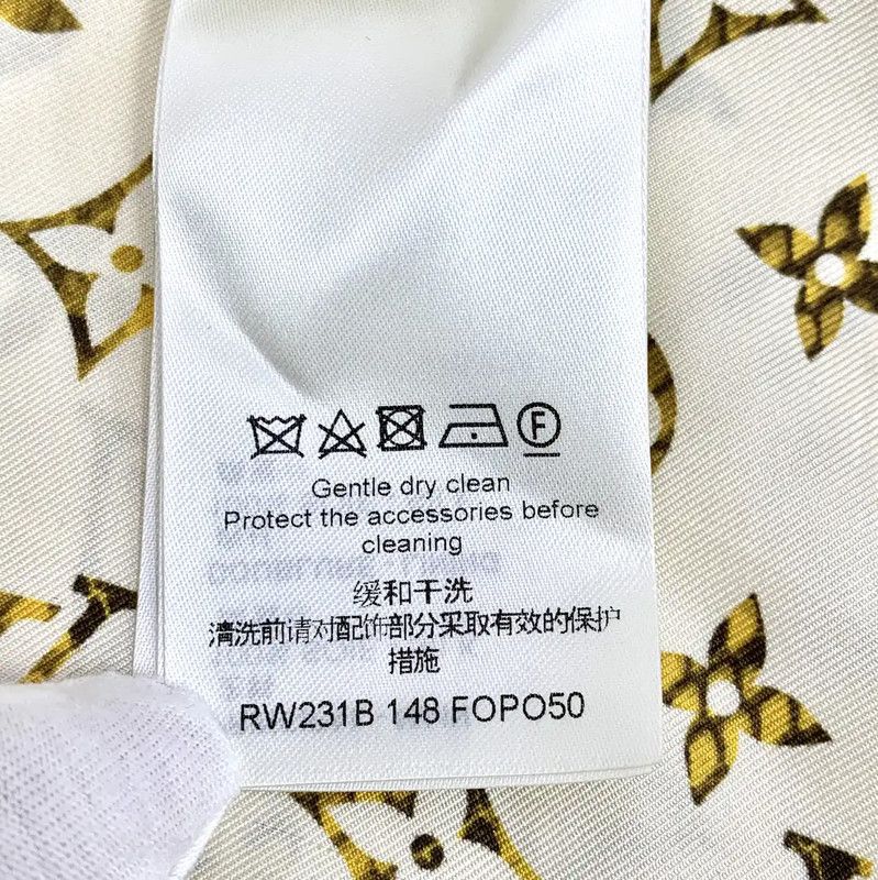 Louis Vuitton Louis Vuitton Beige Silk XXS Women's Shorts 0089 Size 22" - 6 Thumbnail