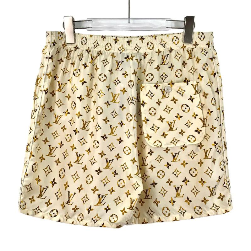 Louis Vuitton Louis Vuitton Beige Silk XXS Women's Shorts 0089 Size 22" - 2 Thumbnail