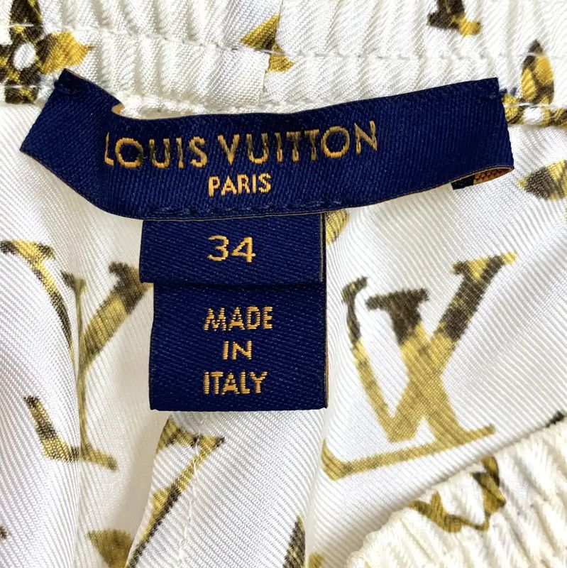 Louis Vuitton Louis Vuitton Beige Silk XXS Women's Shorts 0089 Size 22" - 5 Thumbnail