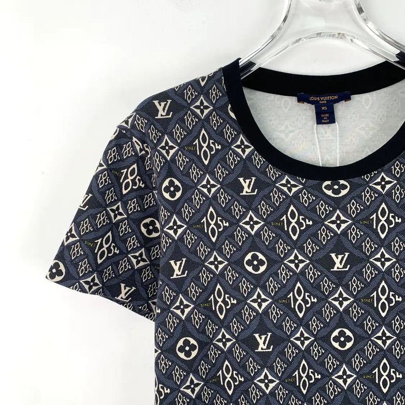 Louis Vuitton Louis Vuitton Blue Cotton Women’s T-Shirt 0089 Size XS / US 0-2 / IT 36-38 - 3 Thumbnail