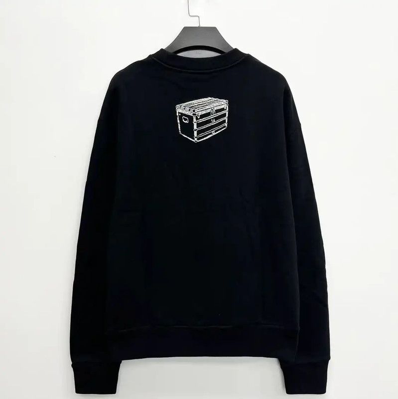 Louis Vuitton Louis Vuitton Black Striped Cotton Blend Sweatshirt 0089 Size S / US 4 / IT 40 - 2 Thumbnail
