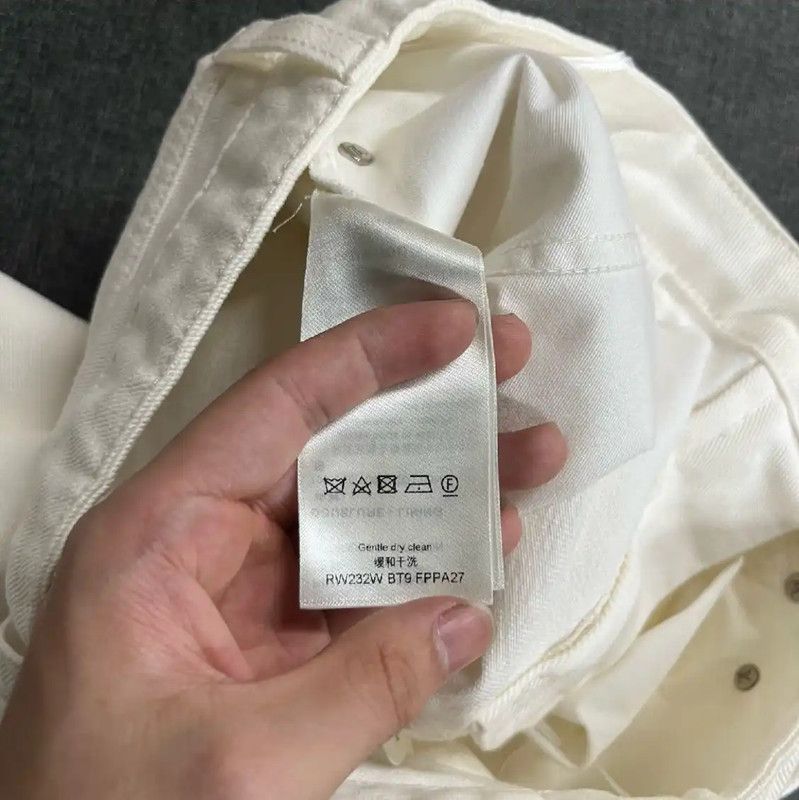 Louis Vuitton Louis Vuitton White Cotton Women's Jeans 0089 Size 23" - 6 Thumbnail