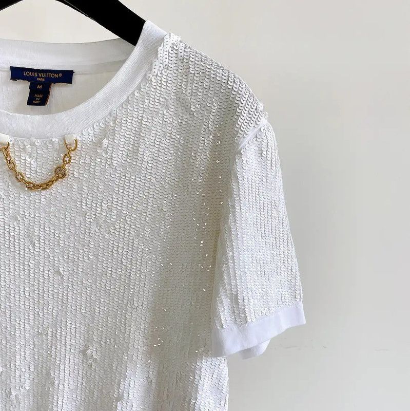 Louis Vuitton Louis Vuitton White Short Sleeve T-Shirt 0089 Size M / US 6-8 / IT 42-44 - 4 Thumbnail