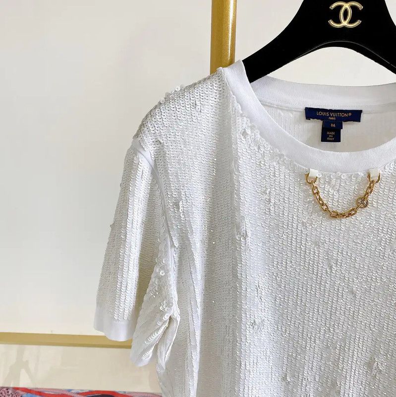 Louis Vuitton Louis Vuitton White Short Sleeve T-Shirt 0089 Size M / US 6-8 / IT 42-44 - 3 Thumbnail