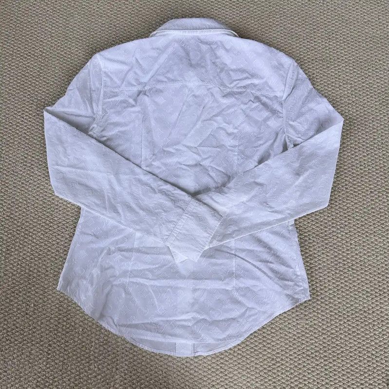 Louis Vuitton Louis Vuitton White Cotton Shirt for Women 0089 Size M / US 6-8 / IT 42-44 - 2 Thumbnail