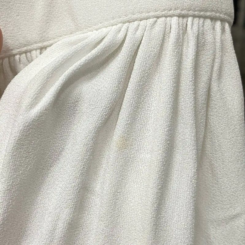 Louis Vuitton Louis Vuitton White Women's Dress with Pleats 0089 Size ONE SIZE - 5 Thumbnail