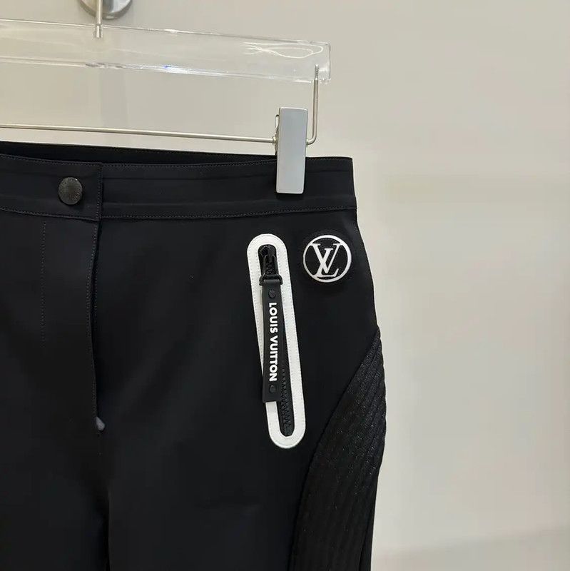 Louis Vuitton Louis Vuitton Black Nylon Logo Casual Pants 0089 Size 22" - 5 Thumbnail