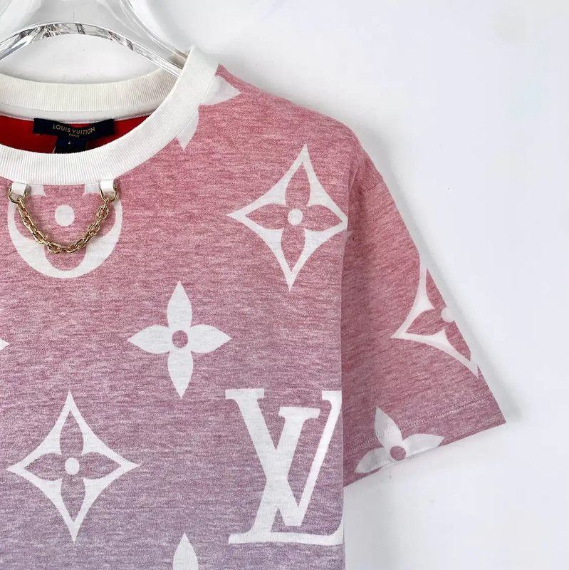 Louis Vuitton Louis Vuitton Color Block Cotton Women's T-Shirt 0089 Size L / US 10 / IT 46 - 3 Thumbnail