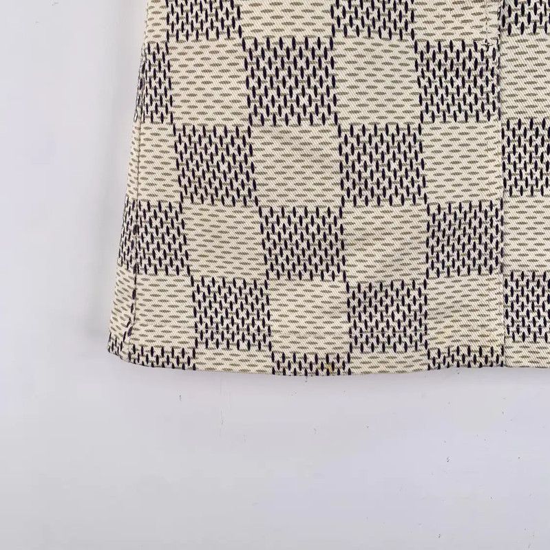 Louis Vuitton Louis Vuitton Colorblock Cotton Mini Skirt 0089 Size 22" - 4 Thumbnail