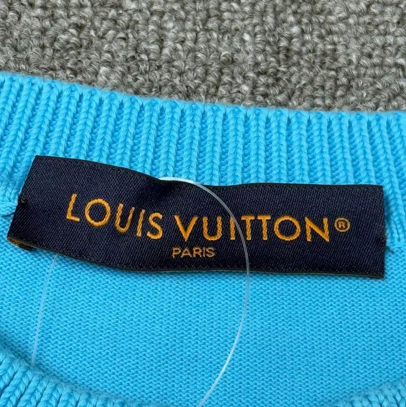 Louis Vuitton Louis Vuitton Blue Cotton Women’s T-Shirt 0089 Size M / US 6-8 / IT 42-44 - 4 Thumbnail