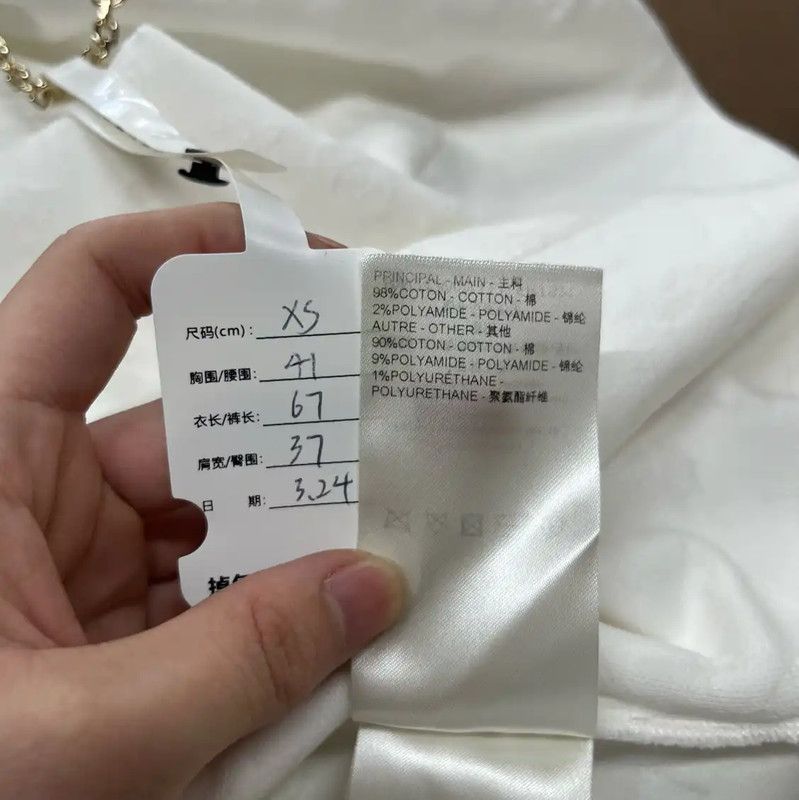 Louis Vuitton Louis Vuitton White Cotton Women's T-Shirt 0089 Size XS / US 0-2 / IT 36-38 - 6 Thumbnail