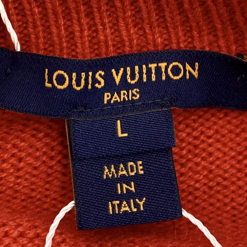 Louis Vuitton Louis Vuitton Red Cashmere Knit Sweater 0089 Size L / US 10 / IT 46 - 5 Thumbnail