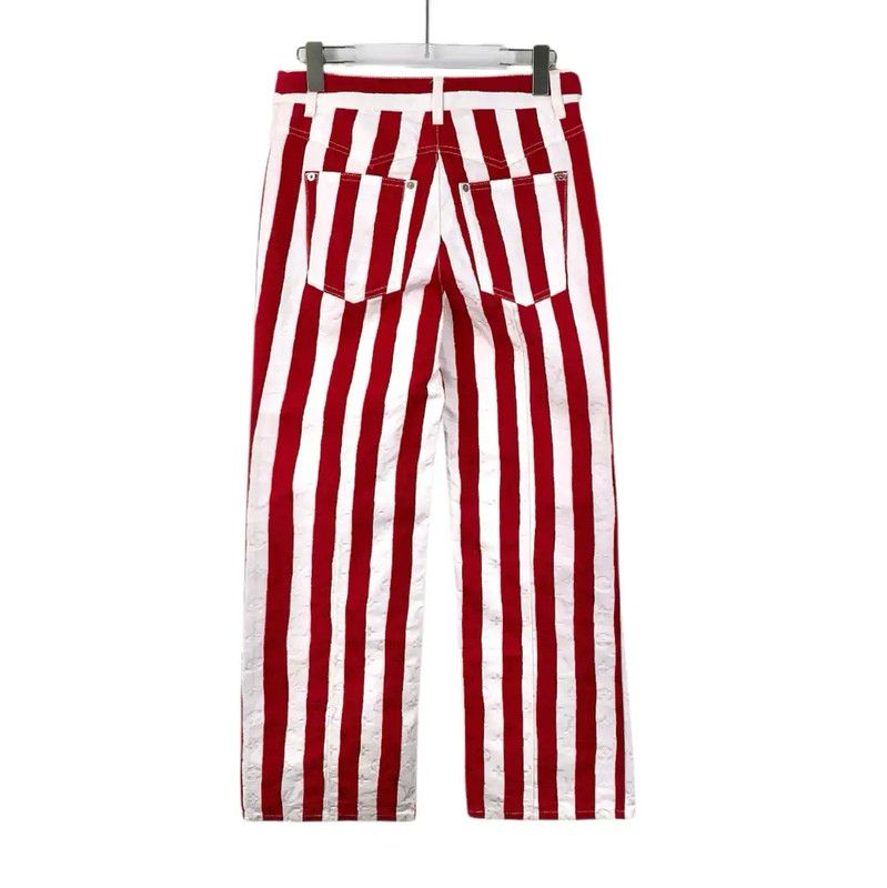 Louis Vuitton Louis Vuitton Red and White Striped Casual Pants 0089 Size 22" - 2 Thumbnail