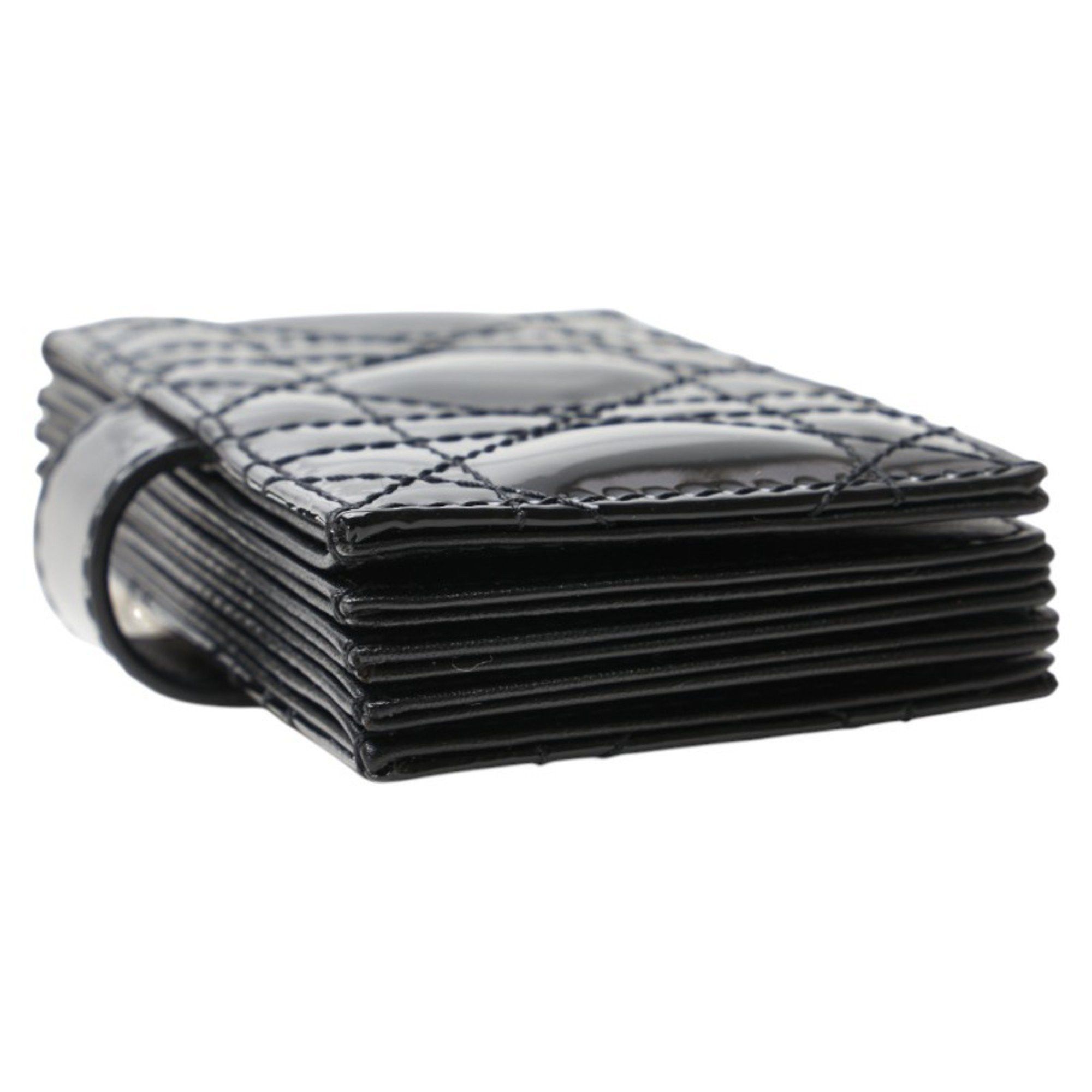 Dior Christian Dior Dior Lady Cannage Business Card Case in Black Patent Leather for Women Size ONE SIZE - 4 Thumbnail