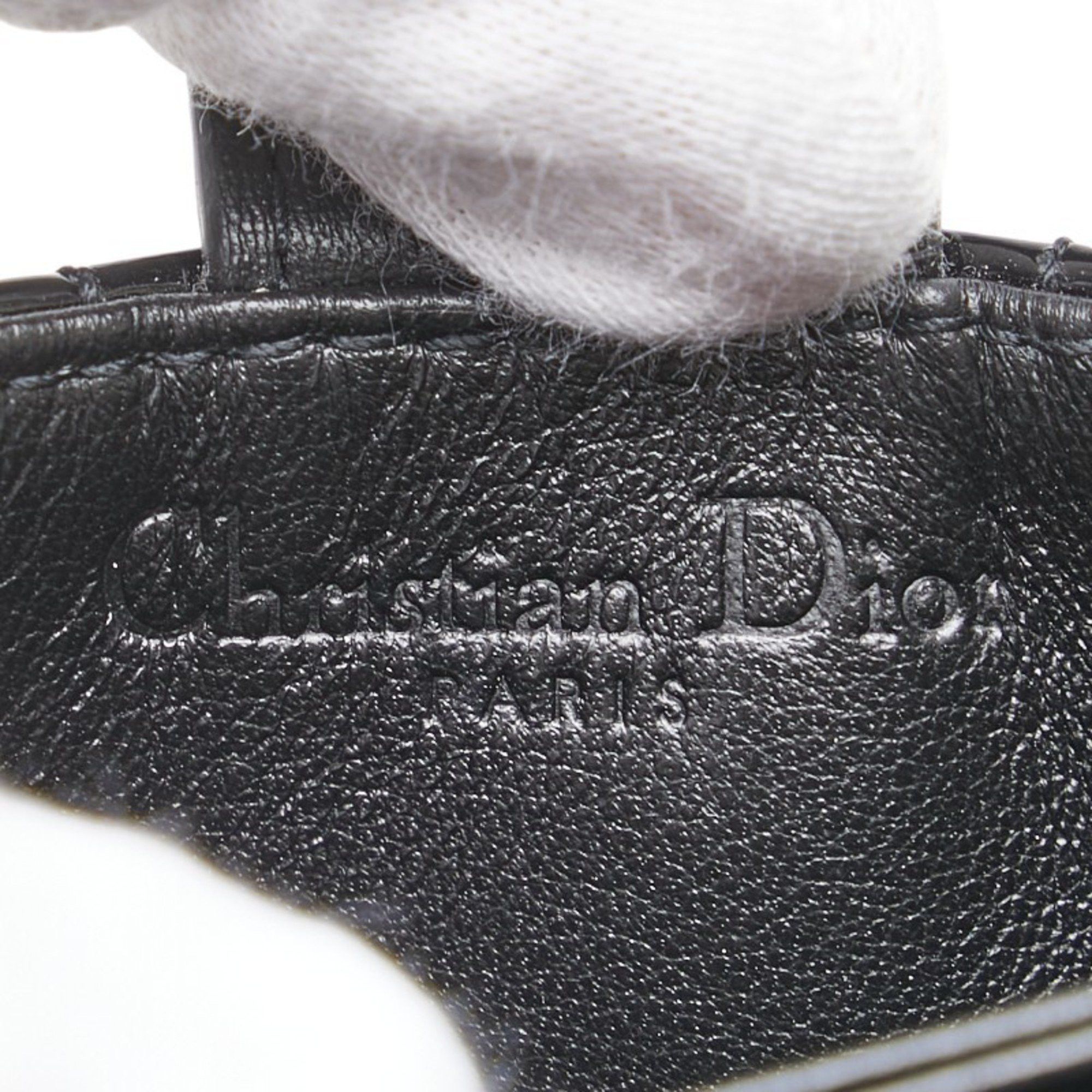 Dior Christian Dior Dior Lady Cannage Business Card Case in Black Patent Leather for Women Size ONE SIZE - 7 Thumbnail