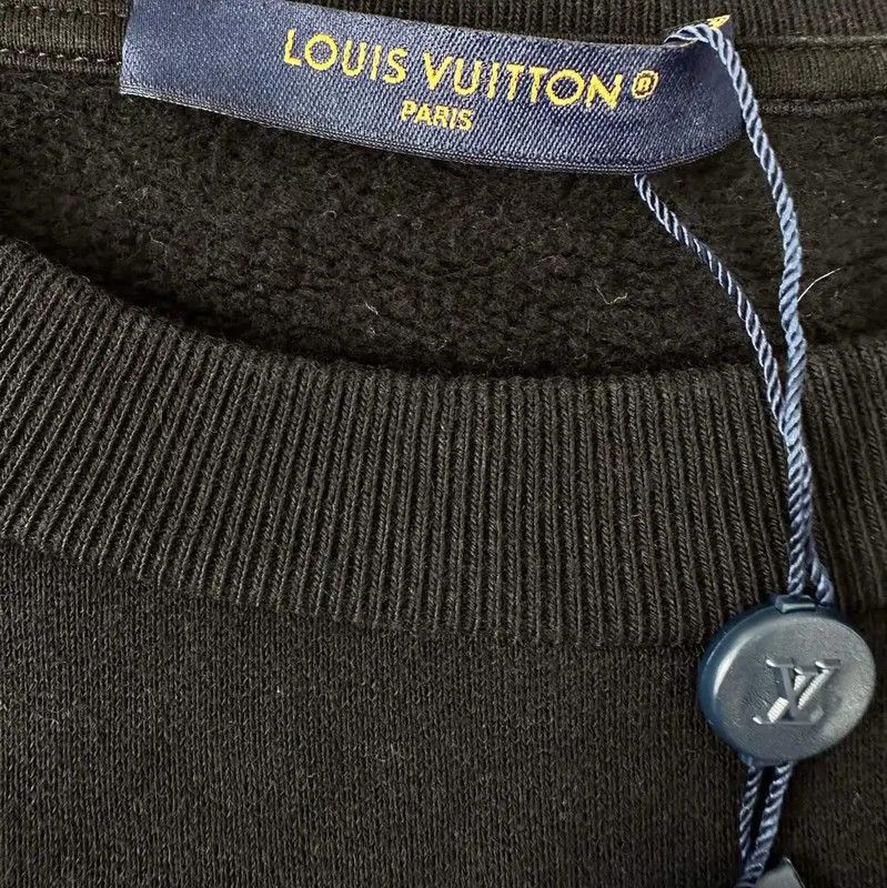 Louis Vuitton Louis Vuitton Black Cotton Women's Sweatshirt 0089 Size L / US 10 / IT 46 - 4 Thumbnail