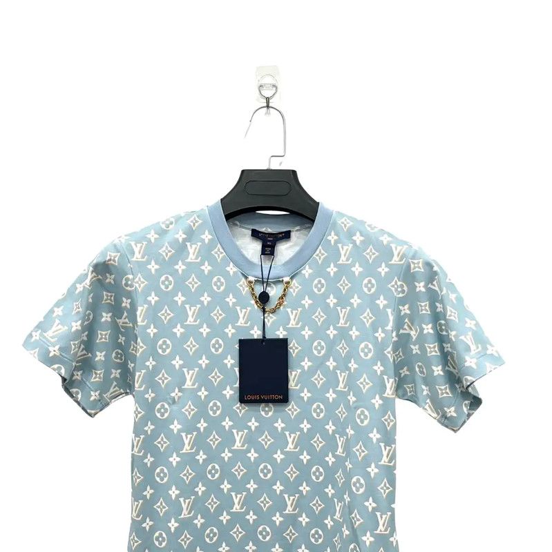 Louis Vuitton Louis Vuitton Sky Blue Women's Dress 0089 Size XS / US 0-2 / IT 36-38 - 4 Thumbnail