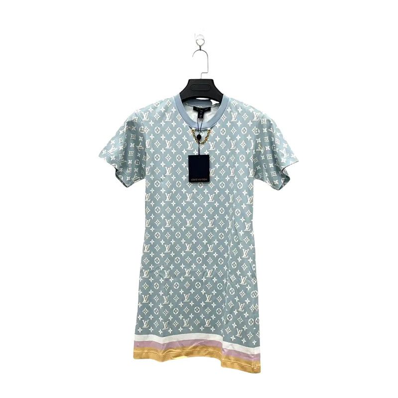 Louis Vuitton Louis Vuitton Sky Blue Women's Dress 0089 Size XS / US 0-2 / IT 36-38 - 2 Thumbnail