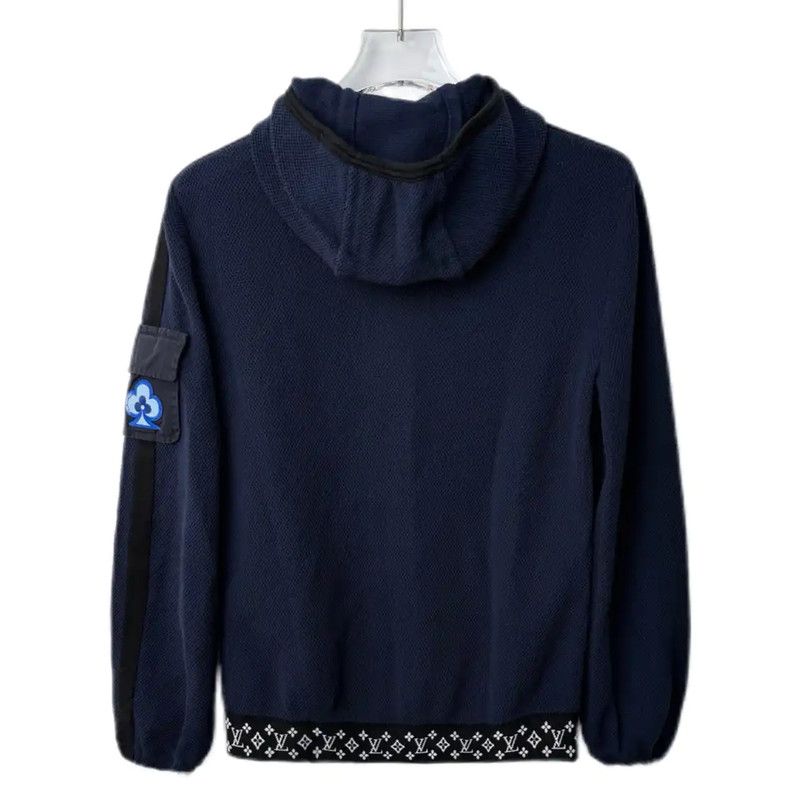 Louis Vuitton Louis Vuitton Blue Cotton-Blend Women's Jacket 0089 Size XS / US 0-2 / IT 36-38 - 2 Thumbnail