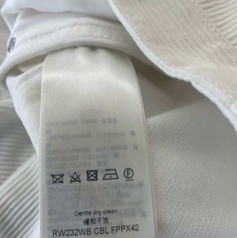 Louis Vuitton Louis Vuitton Women's White Casual Pants 0089 Size 22" - 4 Thumbnail