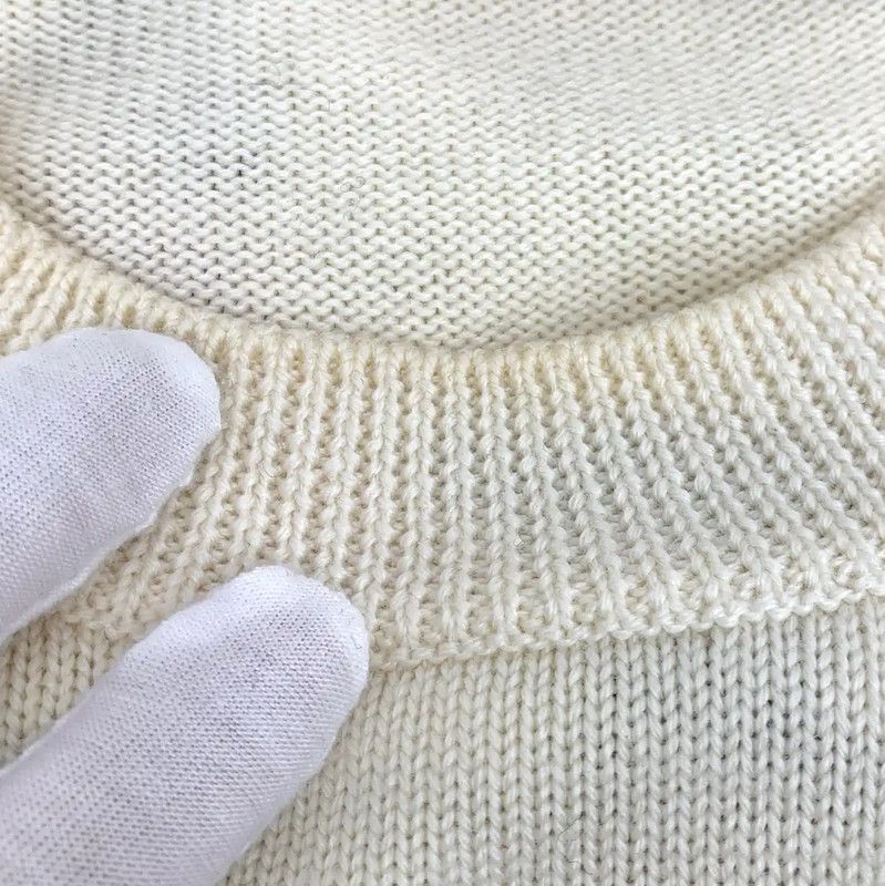 Louis Vuitton Louis Vuitton Beige Wool Knit Sweater for Women 0089 Size L / US 10 / IT 46 - 9 Thumbnail