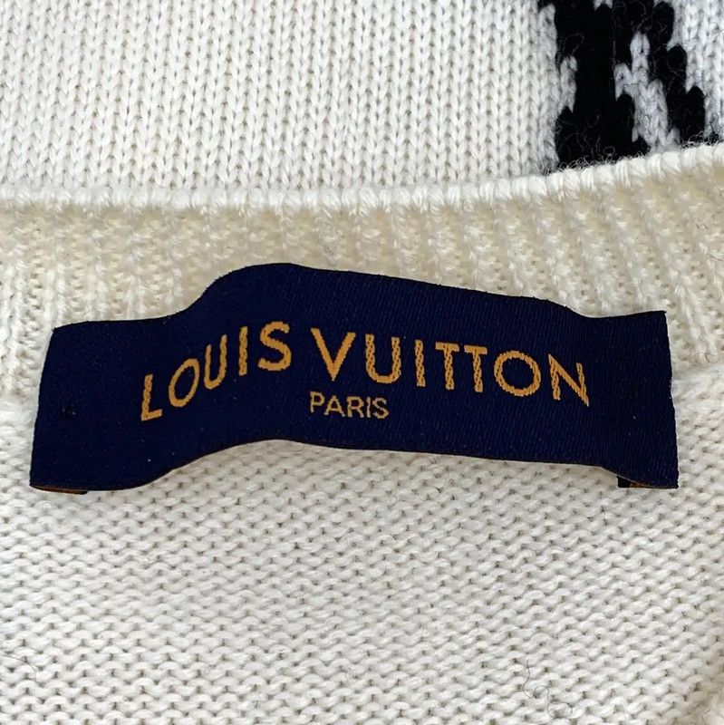 Louis Vuitton Louis Vuitton Beige Wool Knit Sweater for Women 0089 Size L / US 10 / IT 46 - 6 Thumbnail