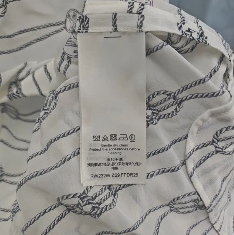 Louis Vuitton Louis Vuitton Summer Silk Dress in Ivory 0089 Size S / US 4 / IT 40 - 4 Thumbnail