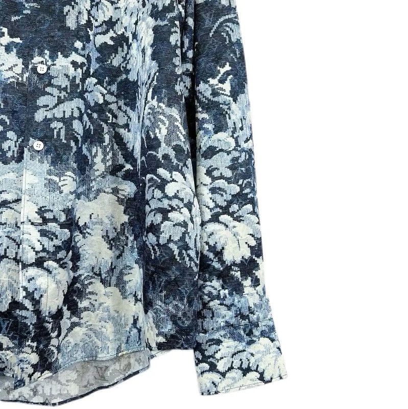 Louis Vuitton Louis Vuitton Blue Cotton Women's Shirt 0089 Size L / US 10 / IT 46 - 4 Thumbnail
