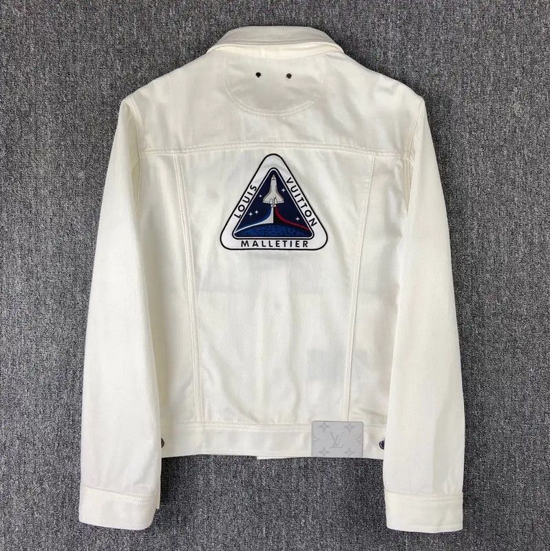 Louis Vuitton Louis Vuitton White Cotton Women's Jacket XL 0089 Size XL / US 12-14 / IT 48-50 - 2 Thumbnail
