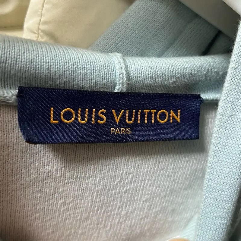 Louis Vuitton Louis Vuitton Light Blue Cotton Knitted Hoodie 0089 Size XL / US 12-14 / IT 48-50 - 2 Thumbnail