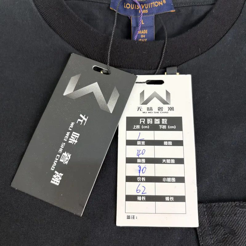 Louis Vuitton Louis Vuitton Black Cotton T-Shirt for Women 0089 Size L / US 10 / IT 46 - 5 Thumbnail