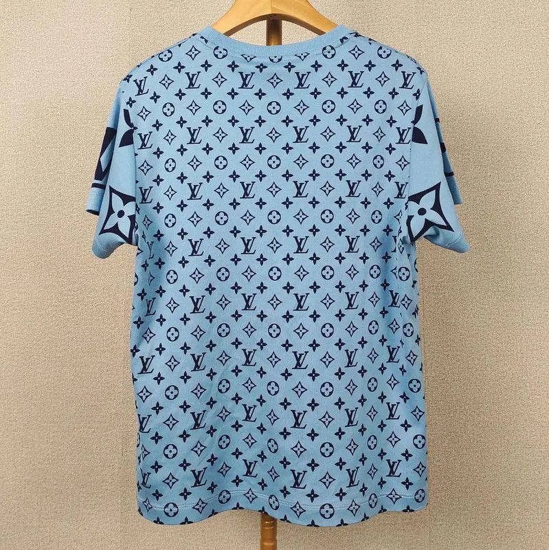 Louis Vuitton Louis Vuitton Blue Cotton Women's T-Shirt 0089 Size XS / US 0-2 / IT 36-38 - 2 Thumbnail
