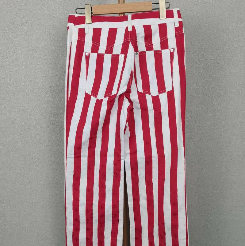 Louis Vuitton Louis Vuitton Red and White Striped Pants 0089 Size 23" - 2 Thumbnail