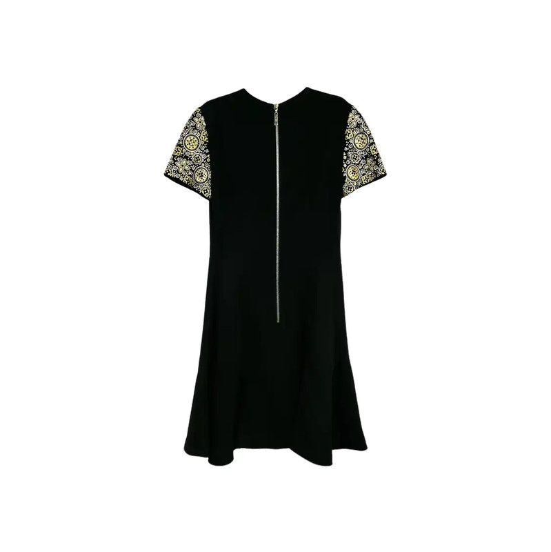 Louis Vuitton Louis Vuitton Black Cotton Short Sleeve Dress 0089 Size XXS / US 00 / IT 34 - 2 Thumbnail