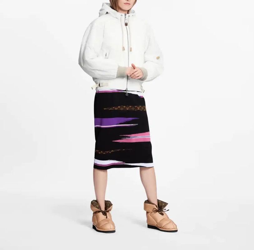 Louis Vuitton White Cotton Down Jacket for Women 0089