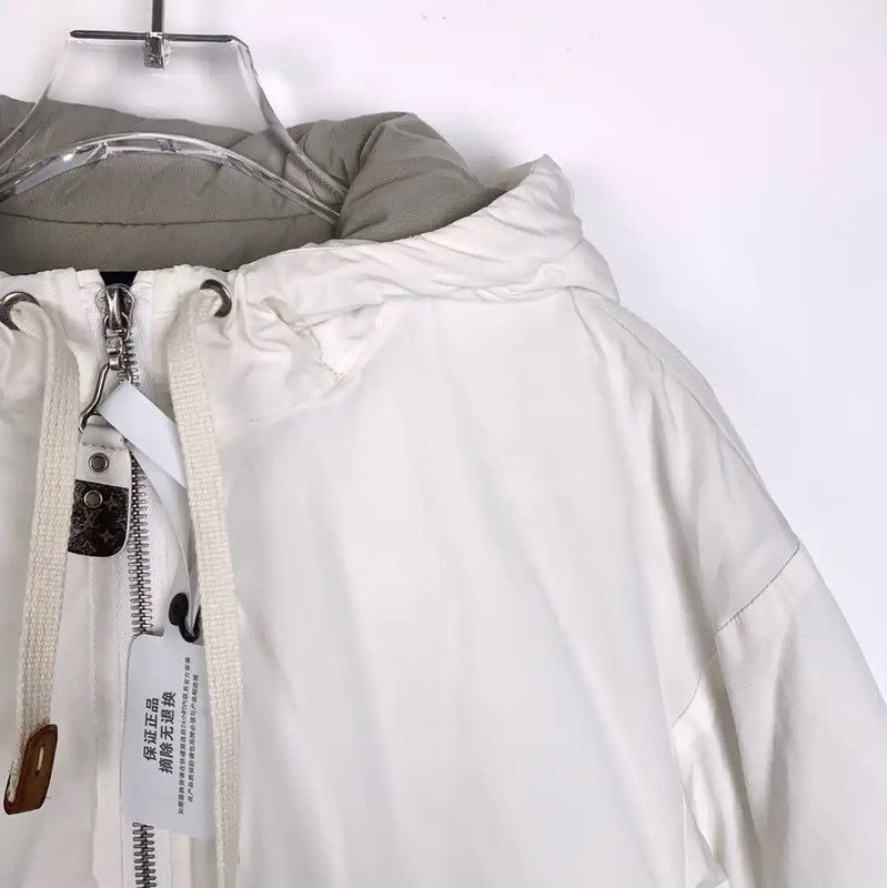 Louis Vuitton White Cotton Down Jacket for Women 0089