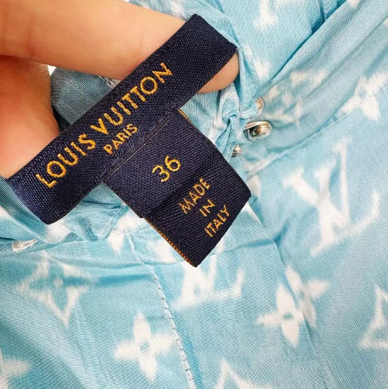Louis Vuitton Louis Vuitton XS Blue Casual Pants 0089 Size 22" - 3 Thumbnail