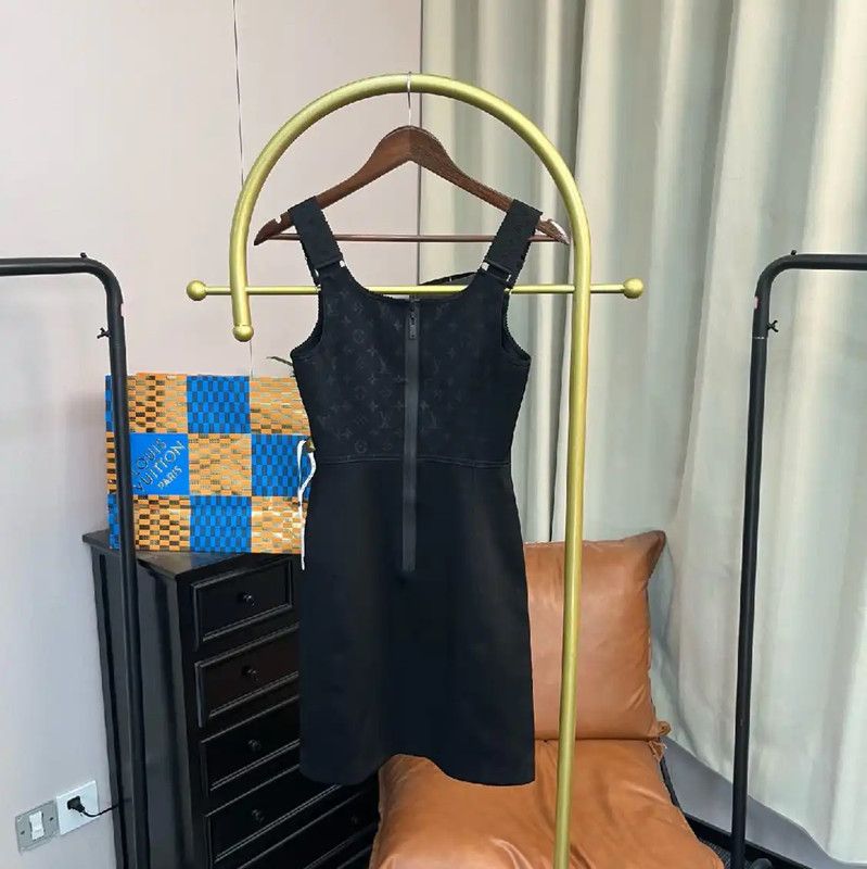 Louis Vuitton Louis Vuitton Black Nylon Mini Dress 0089 Size XS / US 0-2 / IT 36-38 - 2 Thumbnail