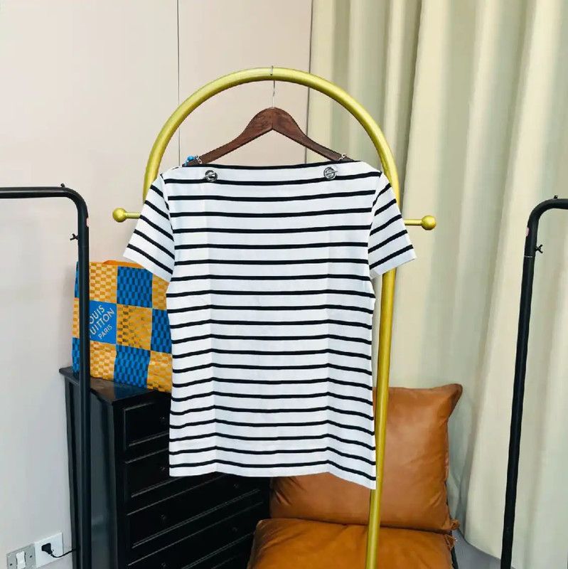 Louis Vuitton Louis Vuitton Striped Cotton T-Shirt for Women 0089 Size M / US 6-8 / IT 42-44 - 2 Thumbnail
