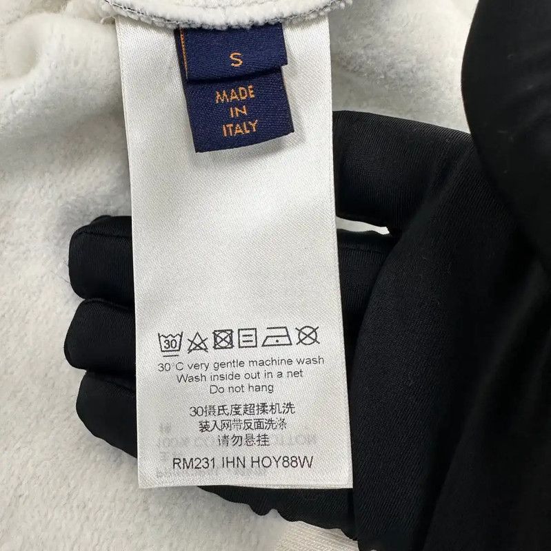 Louis Vuitton Louis Vuitton White Cotton Print Women's Hoodie 0089 Size S / US 4 / IT 40 - 4 Thumbnail
