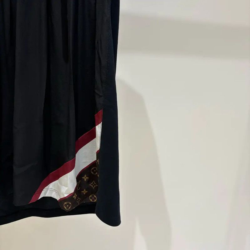 Louis Vuitton Louis Vuitton Black Cotton Short Sleeve Dress 0089 Size L / US 10 / IT 46 - 4 Thumbnail