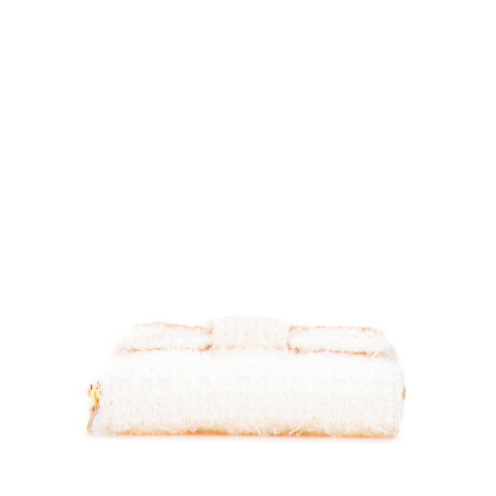 Chanel Chanel Coco Mark Ribbon Mini Chain Wallet, Wallet/Coin Case, White, Gold, Tweed, Leather, Women's, CHANEL Size ONE SIZE - 3 Thumbnail