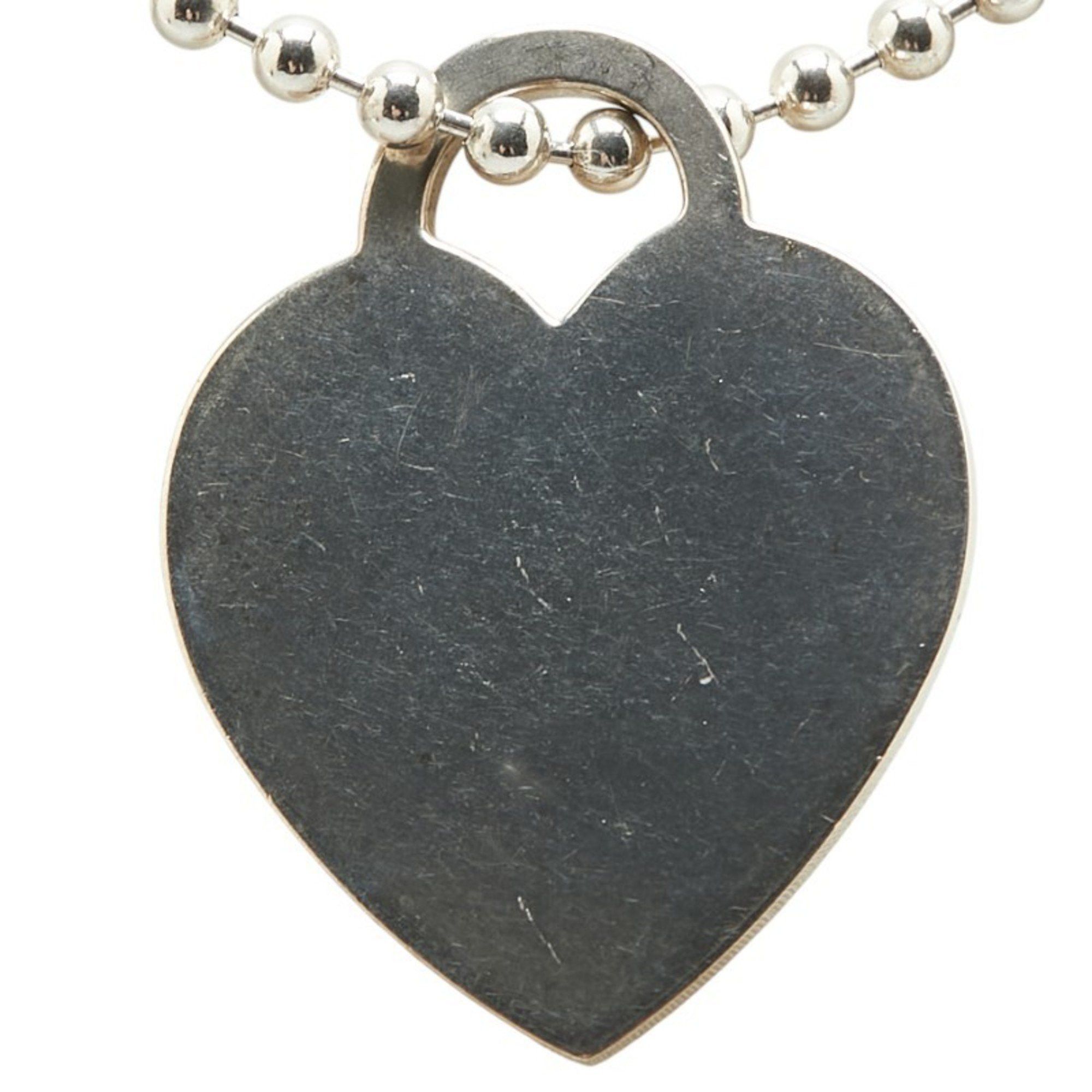 Tiffany & Co. Return to heart tag long necklace with ball  Tiffany & Co Return to Heart Tag Ball Chain Long Pendant Silver main image 0